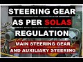 Steering Gear Regulations As Per IMO In SOLAS FLAG STATE AND CLASSIFICATION SOCIETY RULES