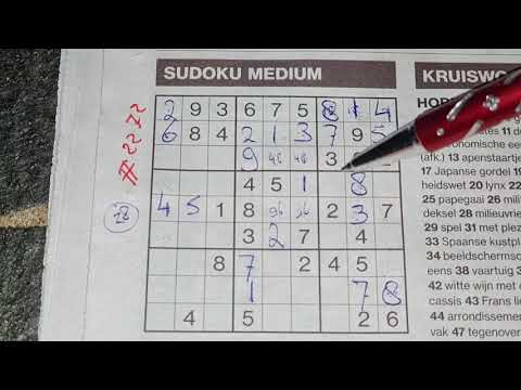 People, only one puzzle on this day! (#2272) Medium Sudoku puzzle. 02-04-2021 No additional today!