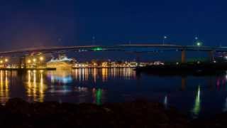 preview picture of video 'Cruise Ship Leaving Saint John at night'
