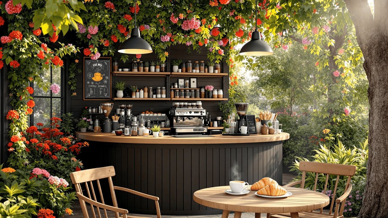 Morning Cafe Jazz For Good Mood ☕ Soft Jazz Music With Fresh Summer Coffee Shop Ambience For Relax
