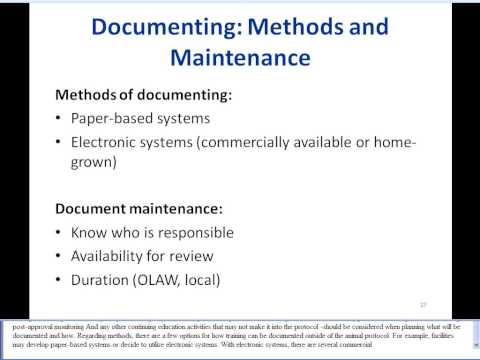 OLAW Webinar: Training Issues