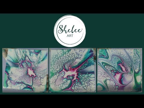 4 Fluid Paint Blooms being Stretched | SHELEEART