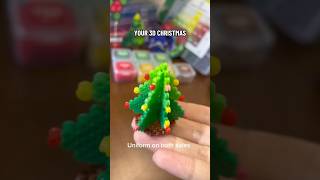 No More Flat Trees | 3D Christmas Tree with Pixie Beads (Mini Fuse Beads Tutorial) #fusebeads #diy