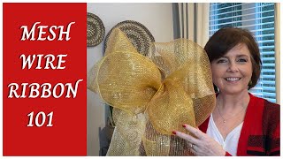HOW TO MAKE A BOW USING DECO MESH WIRE RIBBON | USING DECO MESH RIBBON | EASY BOW MAKING