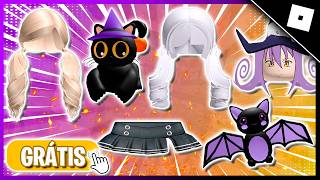 SORTEIO DE ROBUX? COMO PEGAR 20 ITENS GRÁTIS NO ROBLOX - ITENS DE HALLOWEEN GRÁTIS NO ROBLOX