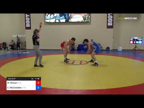 2018 Marine Corps US Open/UWW Junior Freestyle 86 Con 8 #1 - Myles Wilson (Iowa) Vs. Colin McCrack