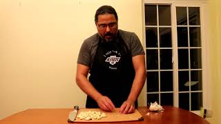 Best way to crack, peel and chop garlic.