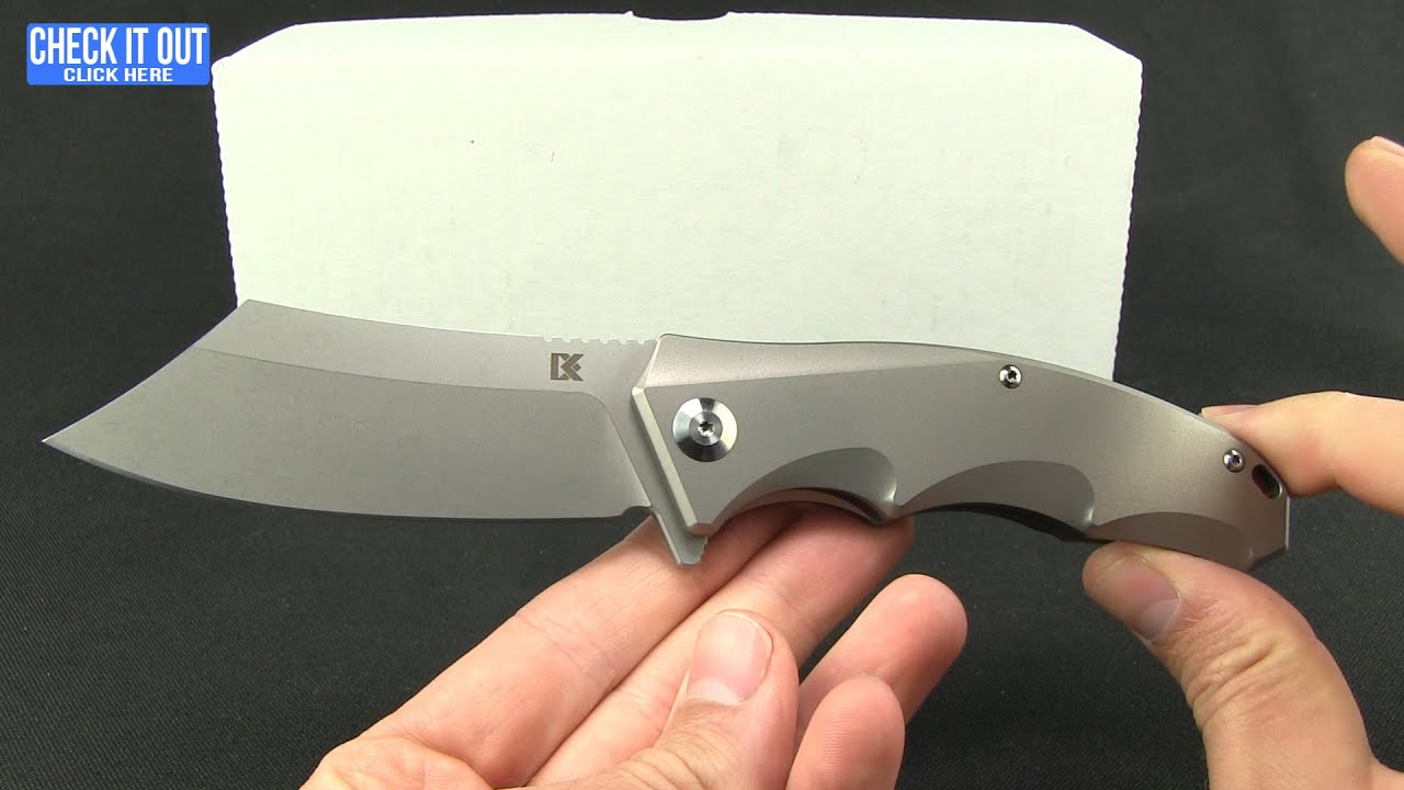 District Knives Apollo Frame Lock Knife Titanium (3.5" Stonewash) 