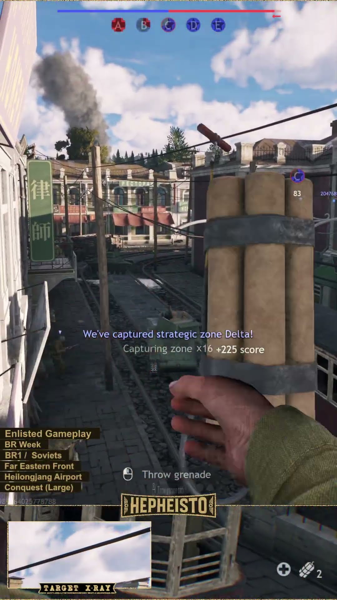 Engineer eliminates Tank Ta-Se with Explosion Pack from Window