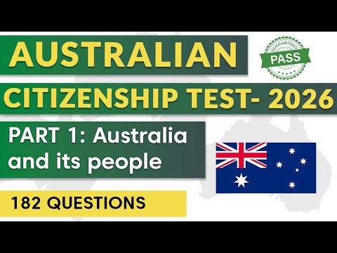 PART 1: AUSTRALIA & ITS PEOPLE (182 QUESTIONS) | AUSTRALIAN CITIZENSHIP PRACTICE TEST 2026