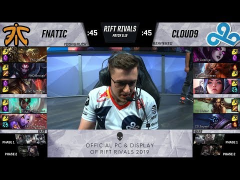 C9 vs FNC - 2019 Rift Rivals - Cloud 9 vs Fnatic