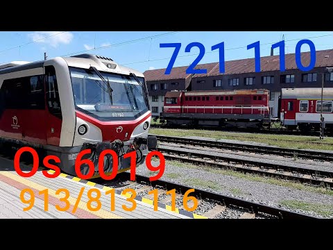 Z trate: Hektor 721 110 posunuje vozne a príjazd vlaku Os 6019   Zvolen os. St. ( 20. 8. 2020)