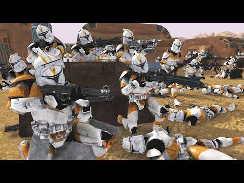 Clone Army Barracks Under Attack! - Men of War: Star Wars Mod Battle Simulator