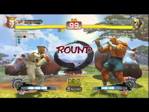 GameOuttt (Guile) vs. AG man1 (Sagat) SSF4:AE 2012
