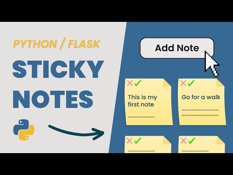 Building A Sticky Notes App With Flask Python Tutorial