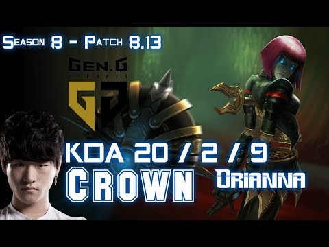 GEN Crown ORIANNA vs YASUO Mid - Patch 8.13 KR Ranked