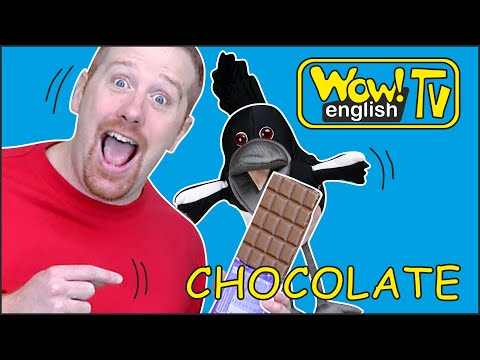 Chocolate Yummy Tummy Story from Steve and Maggie | Wow English TV