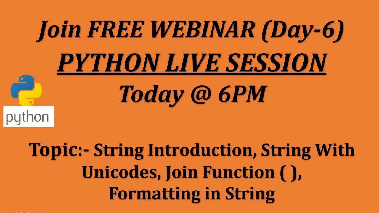 Python For Beginners | Day 6 LIVE SESSION