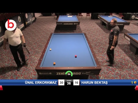 ÜNAL ERKORKMAZ & HARUN BEKTAŞ Bilardo Maçı - 2019 TÜRKİYE KUPASI 1. ETAP ERKEKLER-1.TUR