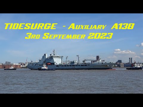 TIDESURGE  - Auxiliary  A138 going in to cammell Laird 3rd September 2023