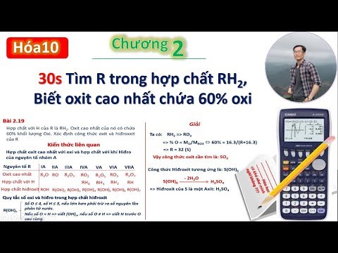 ✔ Hóa10| Tìm nhanh R qua công thức OXIT CAO NHẤT và hợp chất với Hiđro