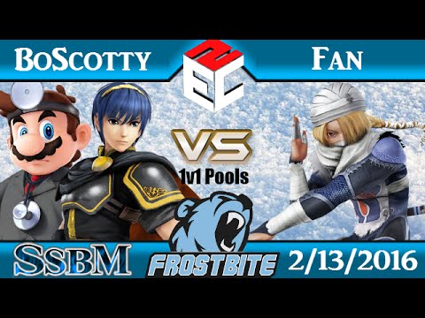 Frostbite SSBM - BoScotty (Doc/Marth) vs Fan (Sheik) Pools