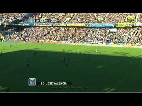 Gol de Valencia. Rosario Central 3 - Arsenal 1. Fecha 8. Primera División 2014. FPT