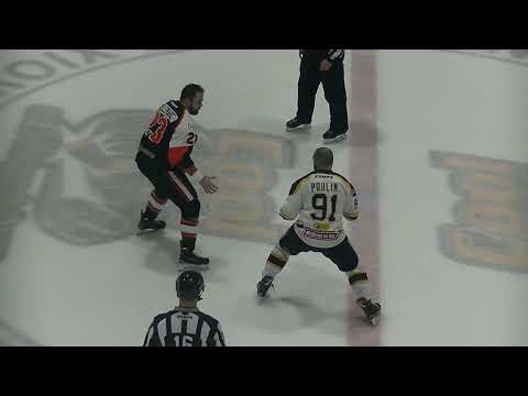 Fight/Bagarre Hubert Poulin vs Thomas Bellemare 28 décembre 2019