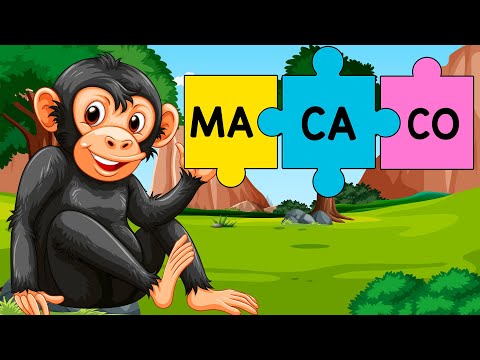 Quebra-cabeça de palavras| Palavras com TRÊS sílabas | Palavras Simples para aprender a ler