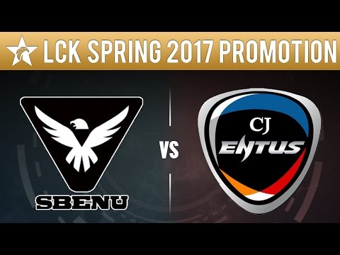 SBENU Sonicboom vs CJ Entus - LCK Spring 2017 Promotion Game 2