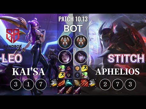 SB Leo Kai'Sa vs Stitch Aphelios Bot - KR Patch 10.13
