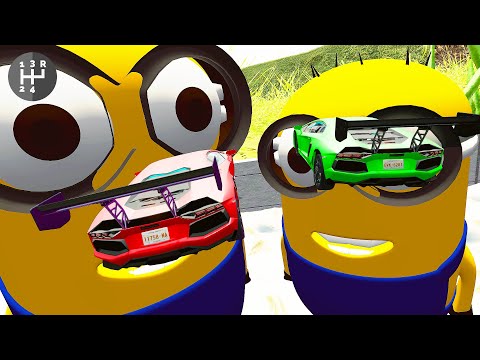 Epic High Speed Jumps With Giant Minions 😱 BeamNG Drive