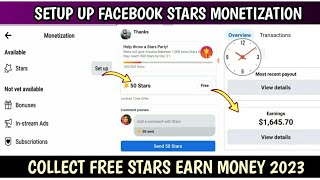 How To Setup Facebook Free Stars Monetization | Earn Money With Stars Enable Stars Monetization 2023