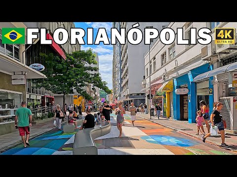 🇧🇷 FLORIANÓPOLIS Brasilien 4K Rundgang | Spaziergang durch die Innenstadt von Floripa