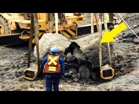 Excavator Busts Open Rock, Had No Idea What He’s Done