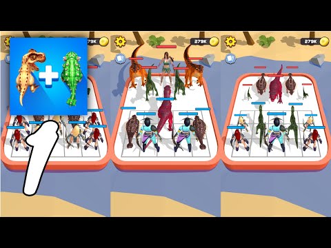 Dinosaur Merge Master Battle Gameplay Walkthrough #1 - Level 1 ~ 12 (Android, IOS)
