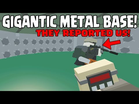 THEY REPORTED ME FOR CHEATING! GIGANTIC FULL METAL BASE RAID! (Unturned Survival)