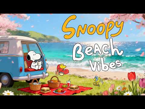 Snoopy’s Pre-Summer Cafe Picnic ☀️🌊 Chill Jazz for Relax, Study & Peaceful Days