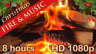✰ 8 HOURS ✰ CHRISTMAS MUSIC with FIREPLACE ✰ Christmas Songs Playlist ✰ Xmas Instrumental ✰ HD Video
