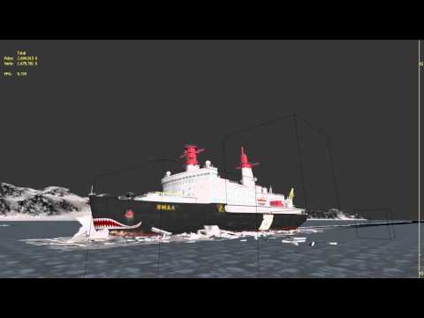 Yamal nuclear icebreaker Pre-Viz test animation