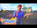 Blippi Visits Outdoor Play Park Kids Fun Educational Cartoons Moonbug Play And Learn