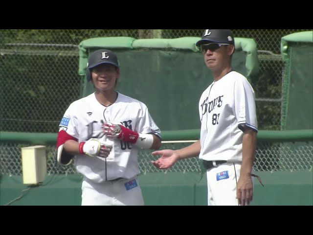 [Farm Game] Added points!! The Lions 'Keisuke Nakata hits a sharp ball between first and second base for a timely hit!! September 2, 2025 Saitama Seibu Lions vs Chiba Lotte Marines