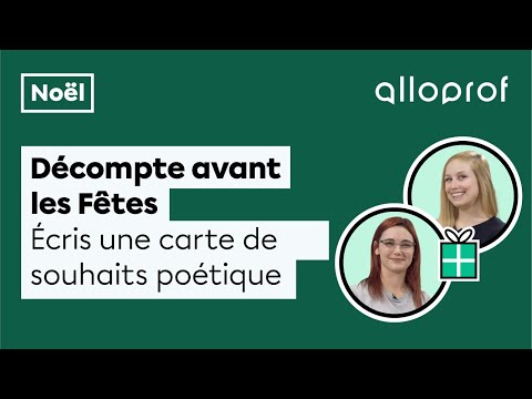Écris une carte de souhaits poétique | Français | Alloprof