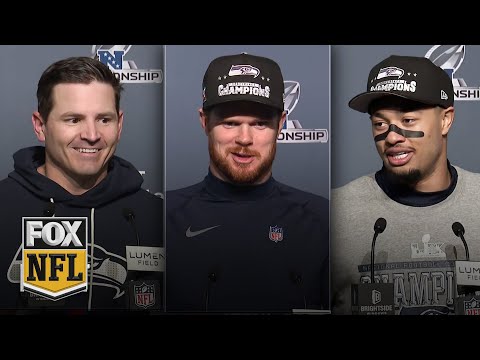 Sam Darnold, Mike Macdonald & more talk advancing to Super Bowl LX after Seahawks' win over Rams