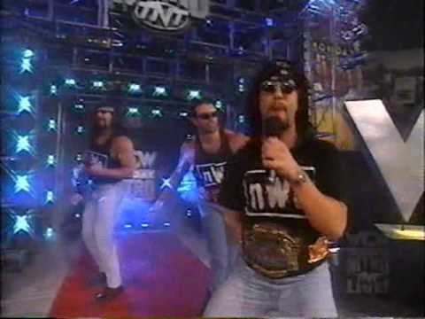 (5.26.1997) Road to GAB '97 Part 11 - The Wolfpac shows footage of Flair being owned