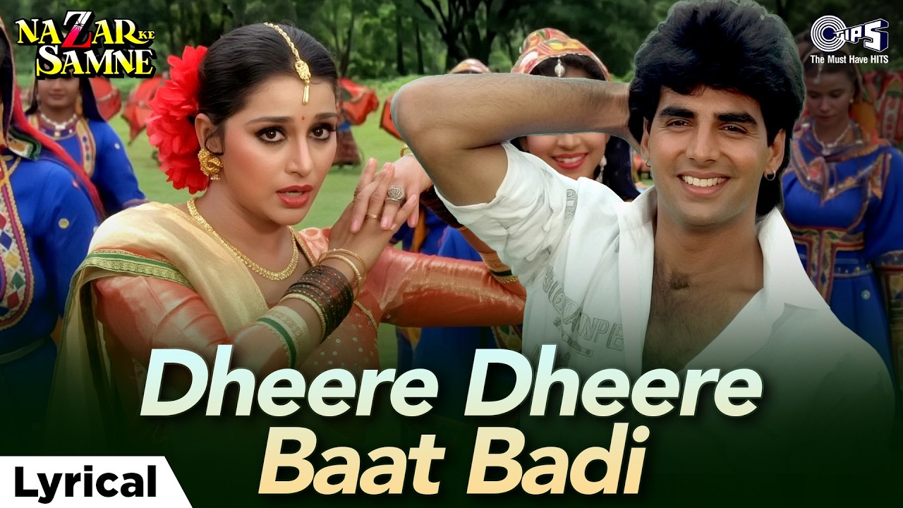Dheere Dheere Baat Badi - Lyrical | Nazar Ke Samne | Kumar Sanu, Sadhana Sargam | 90s Love Song