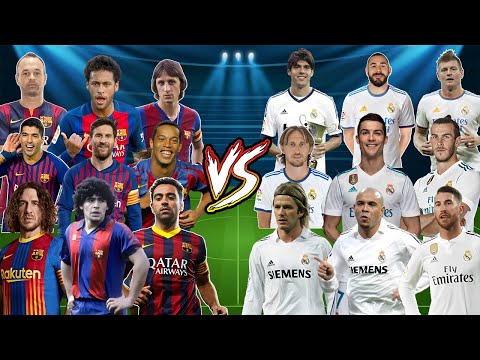 Barcelona Legends vs Real Madrid Legends 11 VS 11 Ronaldo Messi Neymar Maradona Cruyff