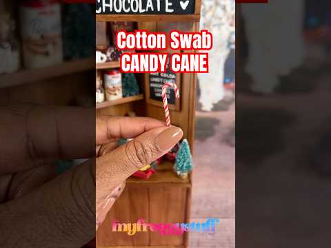 Making Mini Candy Canes for Dolls With Stuff Around The House | Cotton Swab Quick Craft