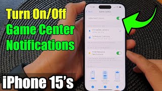 iPhone 15/15 Pro Max: How to Turn On/Off Game Center Notifications