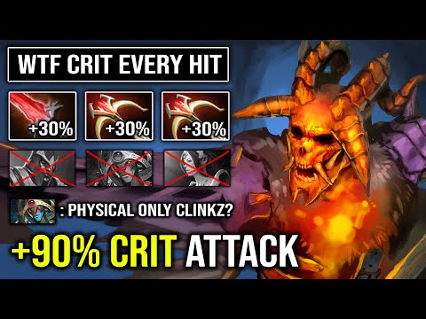 CRIT EVERY ATTACK +90% Crit Full Physical Hell Archer Clinkz Deleted Support in 2 Hits DotA 2